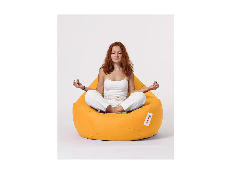 Pouf poire jaune Premium XXL