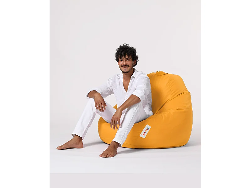 Pouf poire jaune Premium XXL