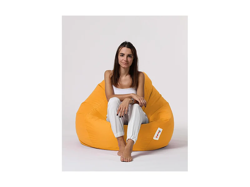 Pouf poire jaune Premium XXL