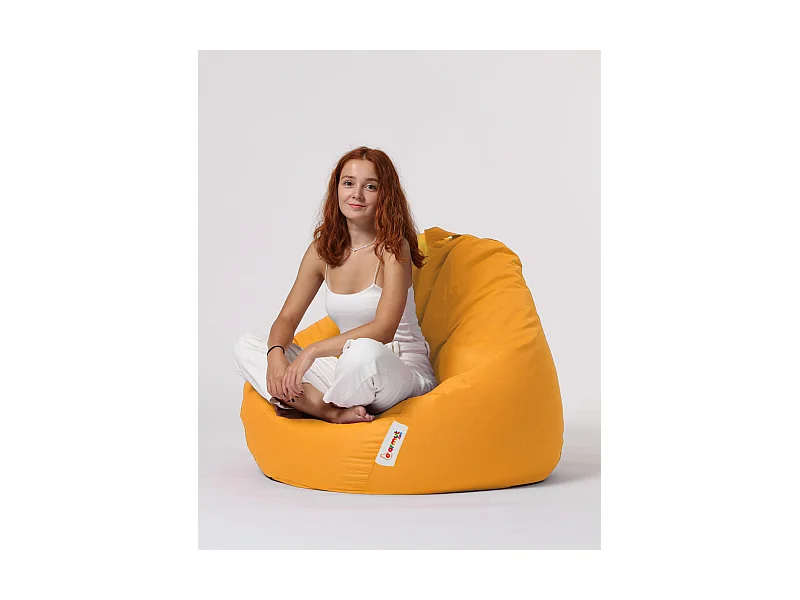 Pouf poire jaune Premium XXL