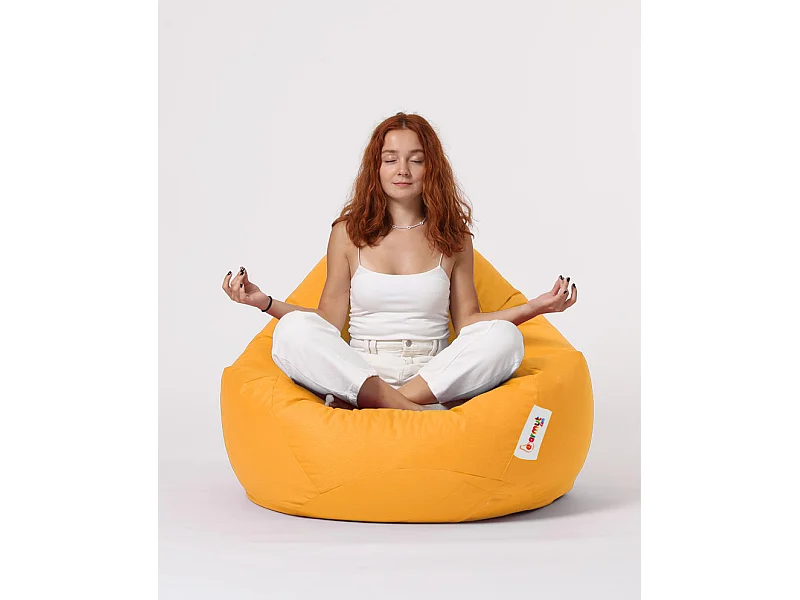 Pouf poire jaune Premium XXL