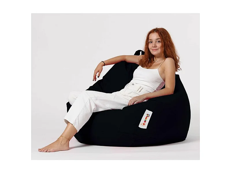 Pouf poire noir Premium XXL
