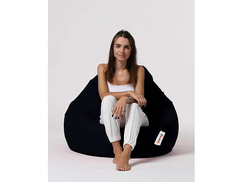 Pouf poire noir Premium XXL