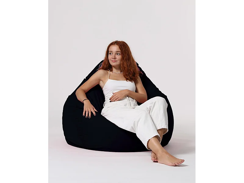 Pouf poire noir Premium XXL