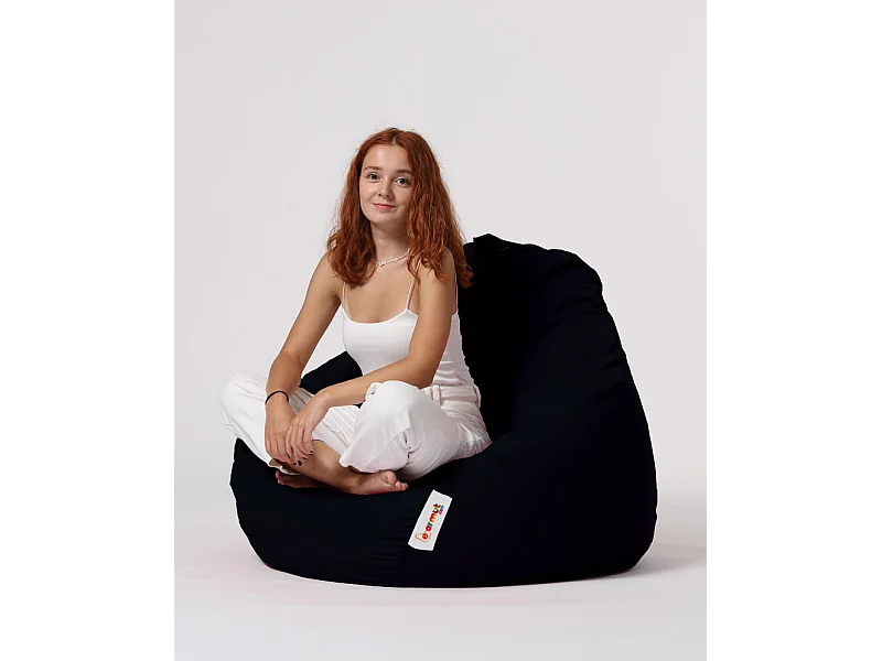 Pouf poire noir Premium XXL