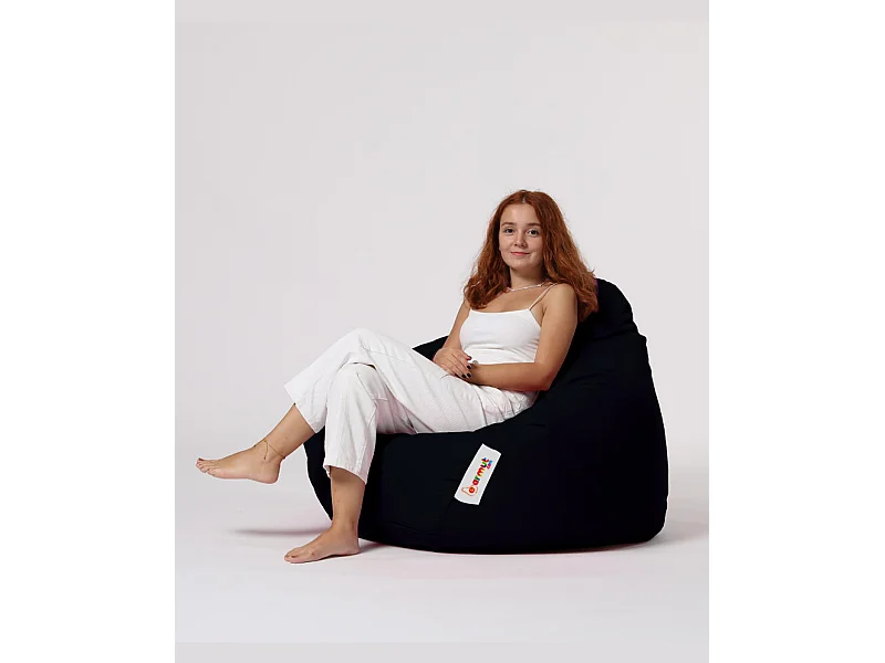 Pouf poire noir Premium XXL