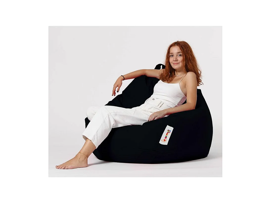 Pouf poire noir Premium XXL