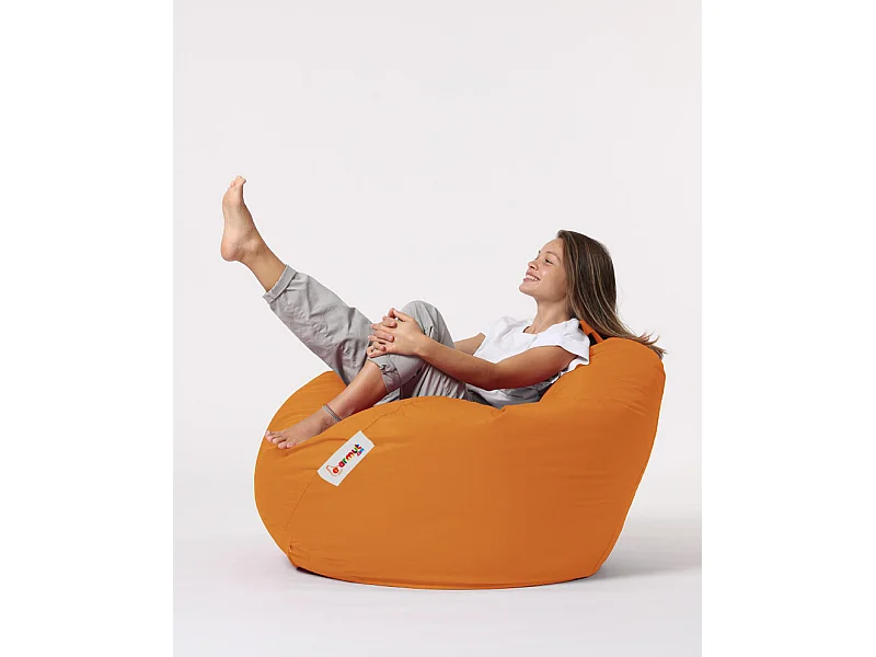 Pouf poire orange Premium XXL