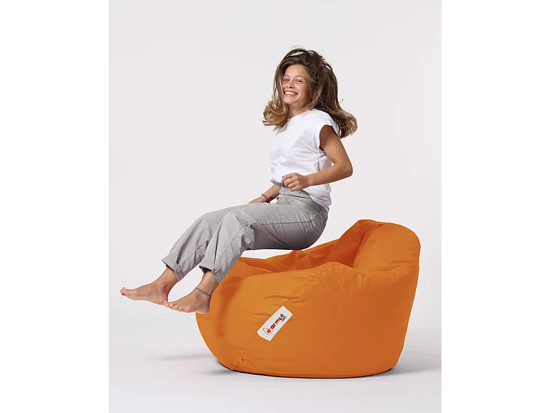 Pouf poire orange Premium XXL