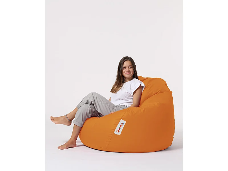 Pouf poire orange Premium XXL