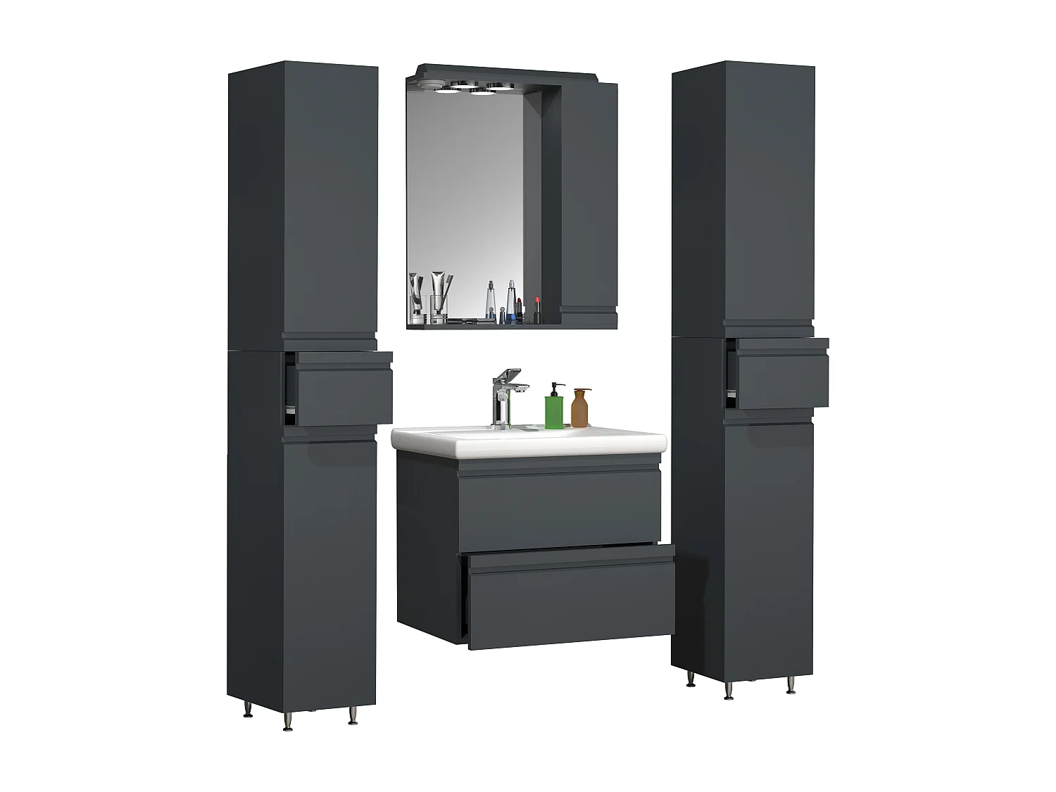 5 pz. lavabo posto lavabo Silora L