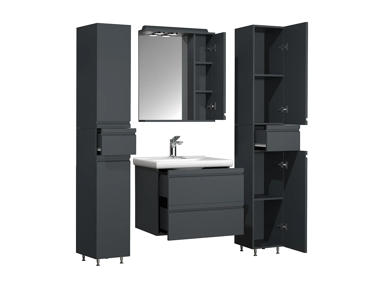 5 pz. lavabo posto lavabo Silora L