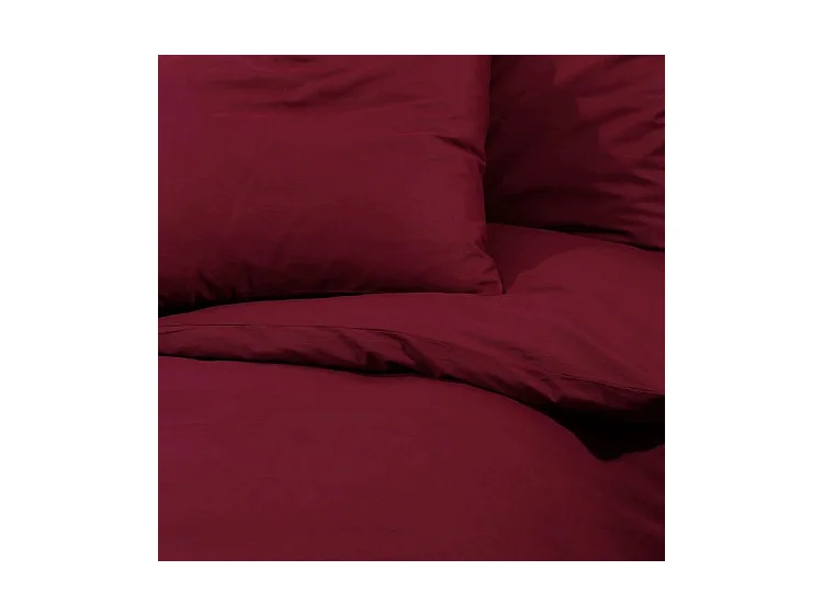 Dekbedovertrekset lichtgewicht 260x240 cm microvezel bordeaux