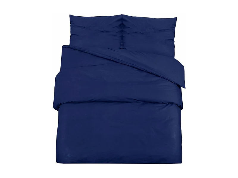 Ensemble de housse de couette Bleu marine 140x200 Microfibre