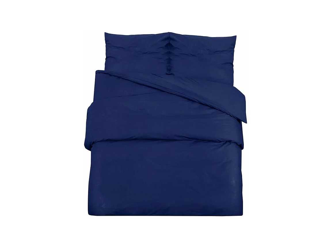 Ensemble de housse de couette Bleu marine 140x200 Microfibre