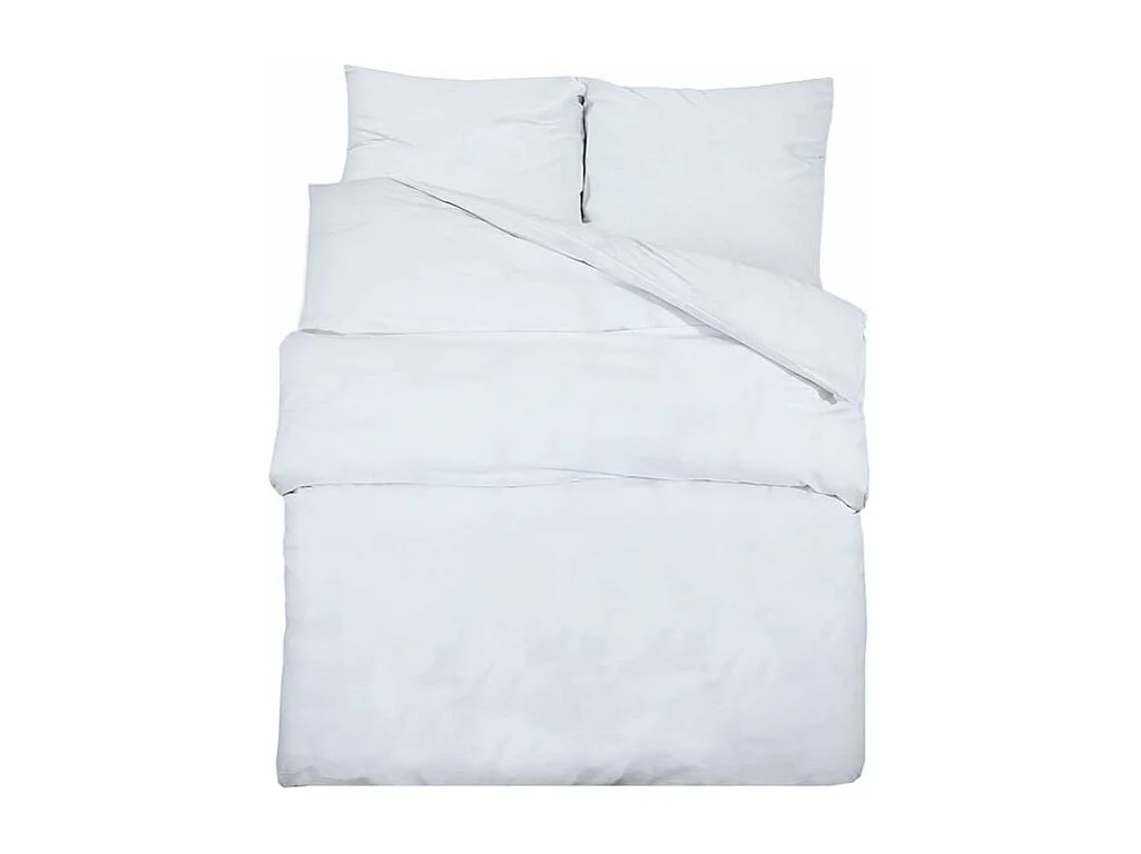 Ensemble de housse de couette Blanc 140x200 Microfibre