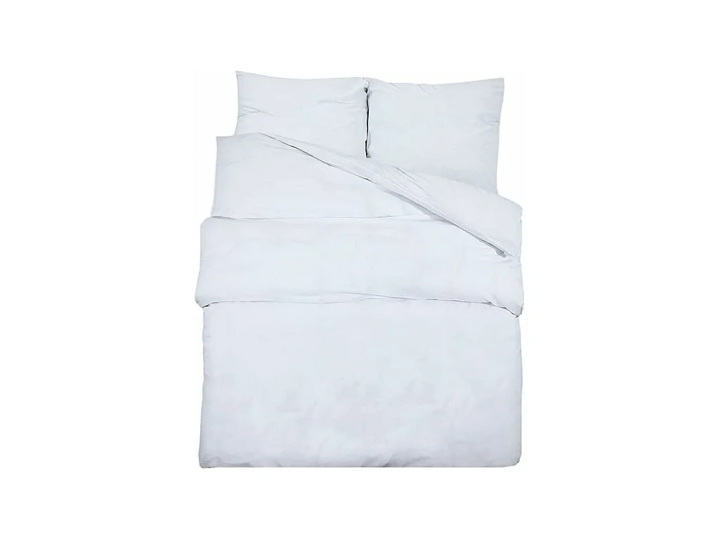 Ensemble de housse de couette Blanc 140x200 Microfibre