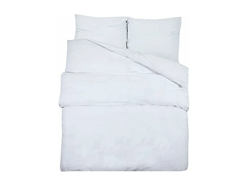 Ensemble de housse de couette Blanc 140x200 Microfibre
