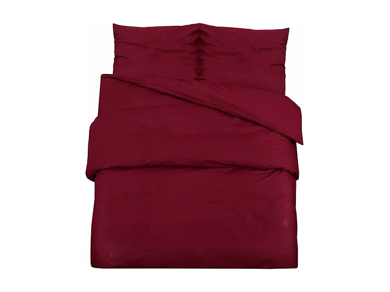 Ensemble de housse de couette Bordeaux 140x200 Microfibre