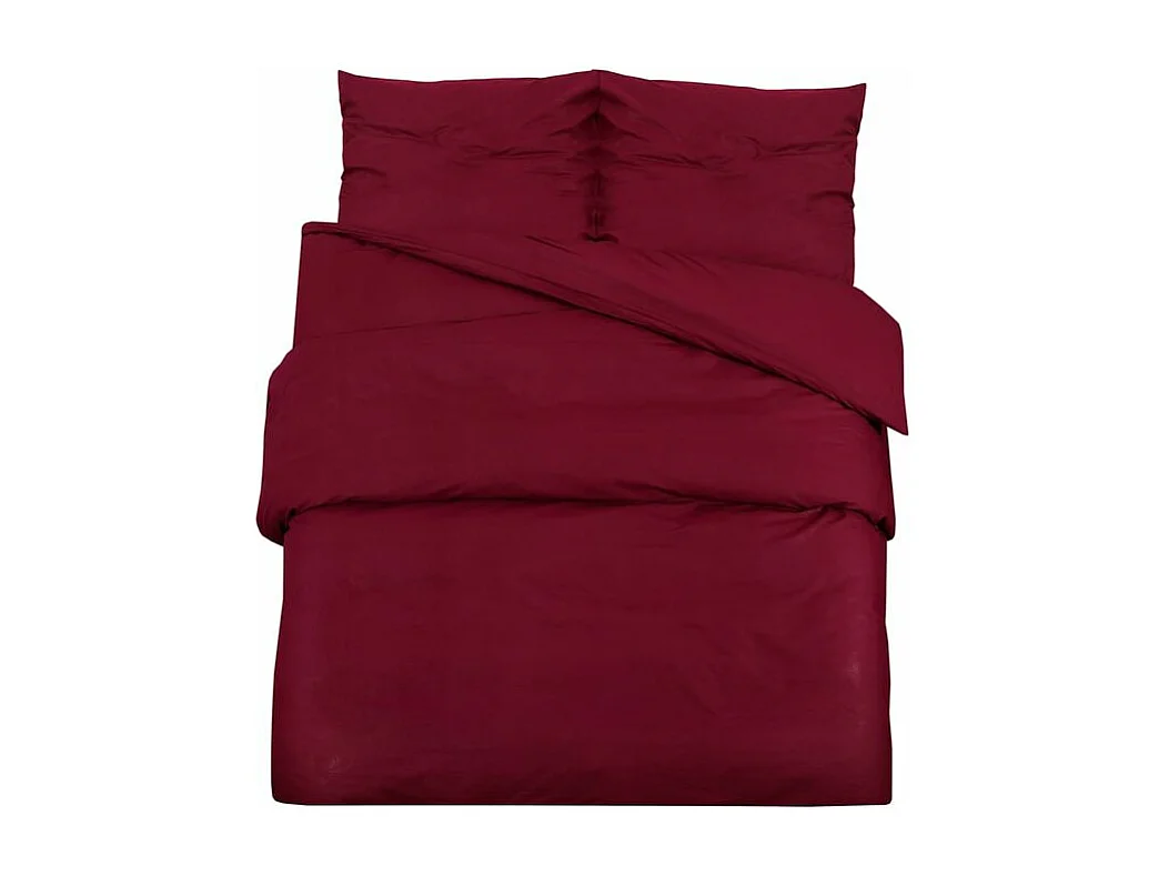 Ensemble de housse de couette Bordeaux 140x200 Microfibre