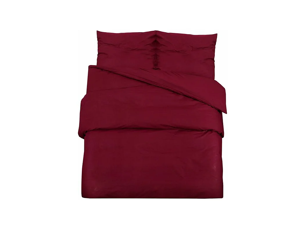 Ensemble de housse de couette Bordeaux 140x200 Microfibre