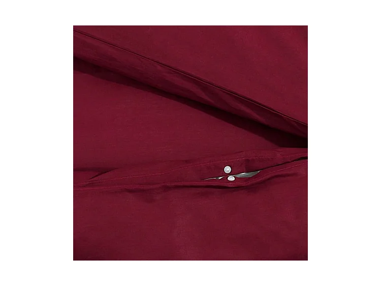 Ensemble de housse de couette Bordeaux 140x200 Microfibre