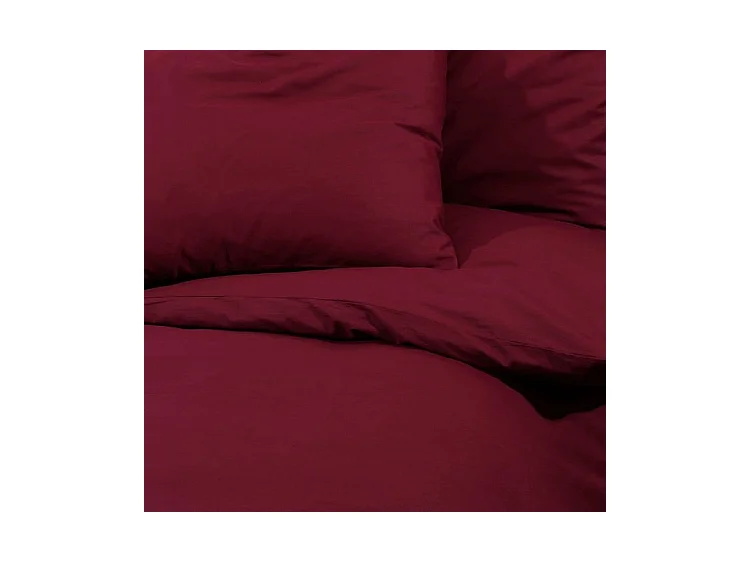 Ensemble de housse de couette Bordeaux 140x200 Microfibre