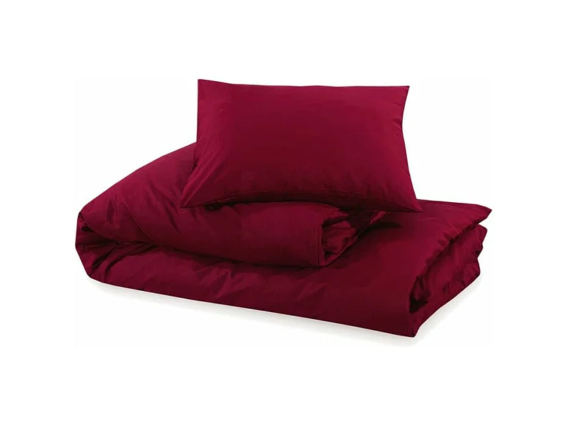 Ensemble de housse de couette Bordeaux 140x200 Microfibre