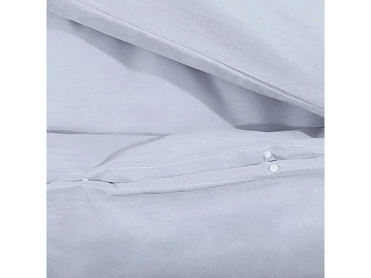 Ensemble de housse de couette Gris 140x200 Microfibre légère