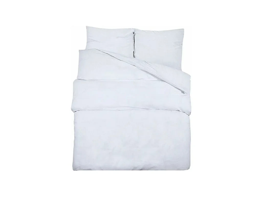 Ensemble de housse de couette Blanc 140x200 Microfibre