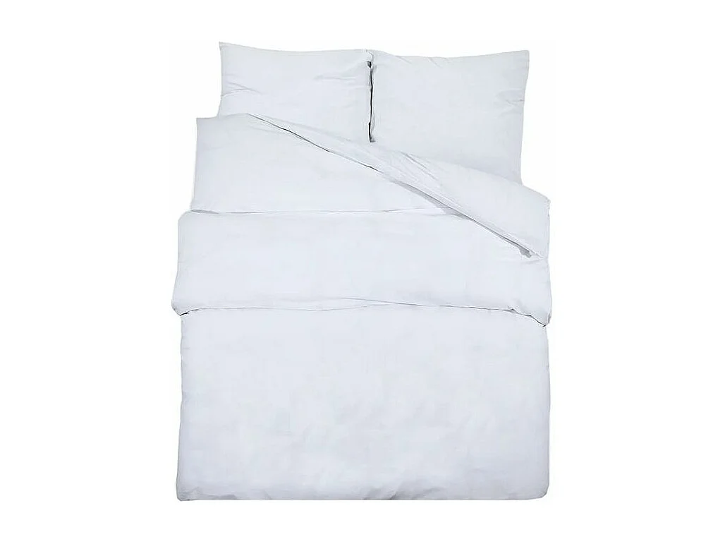 Ensemble de housse de couette Blanc 140x200 Microfibre