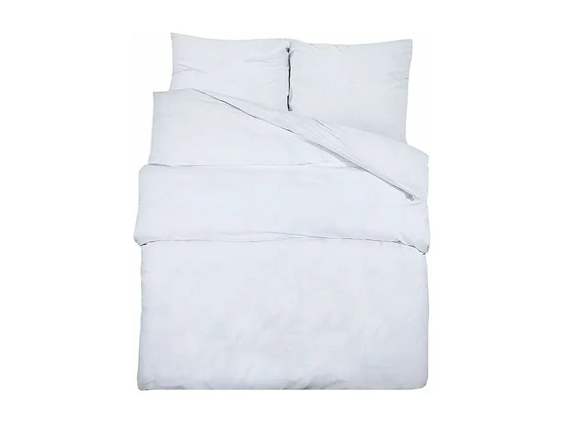 Ensemble de housse de couette Blanc 140x200 Microfibre