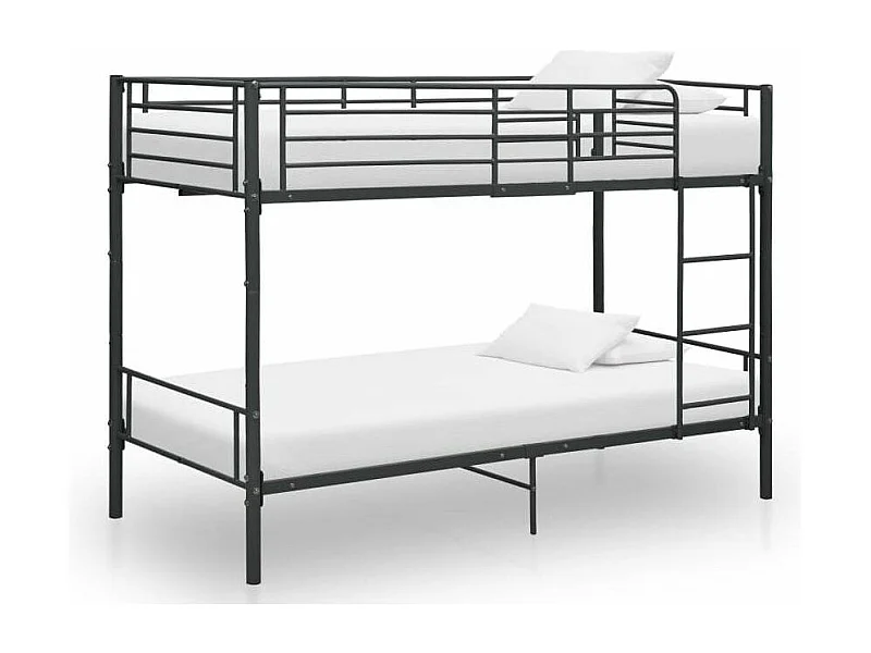 Lit superposé métal noir 90x200 Baroka