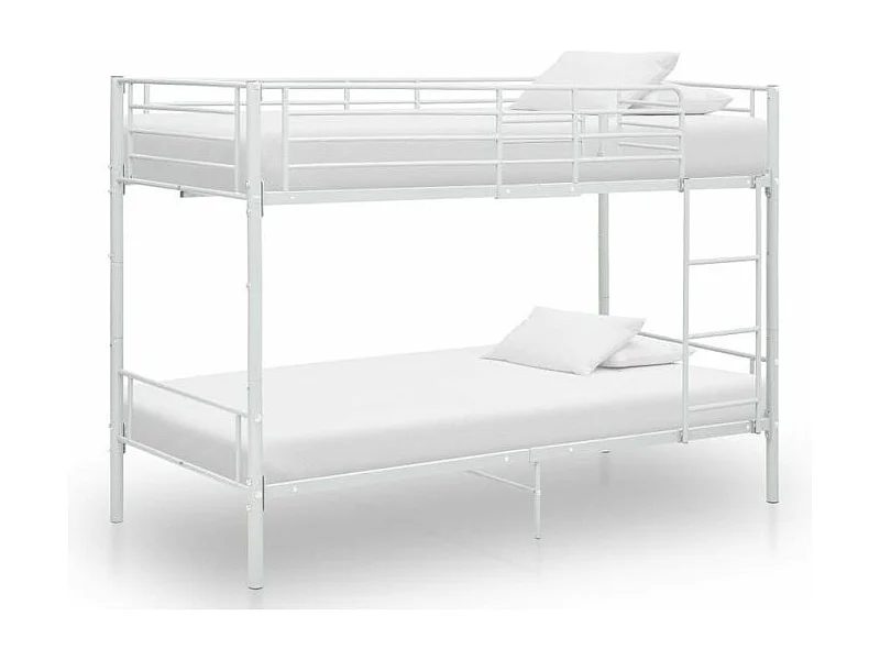 Lit superposé métal blanc 90x200 Baroka