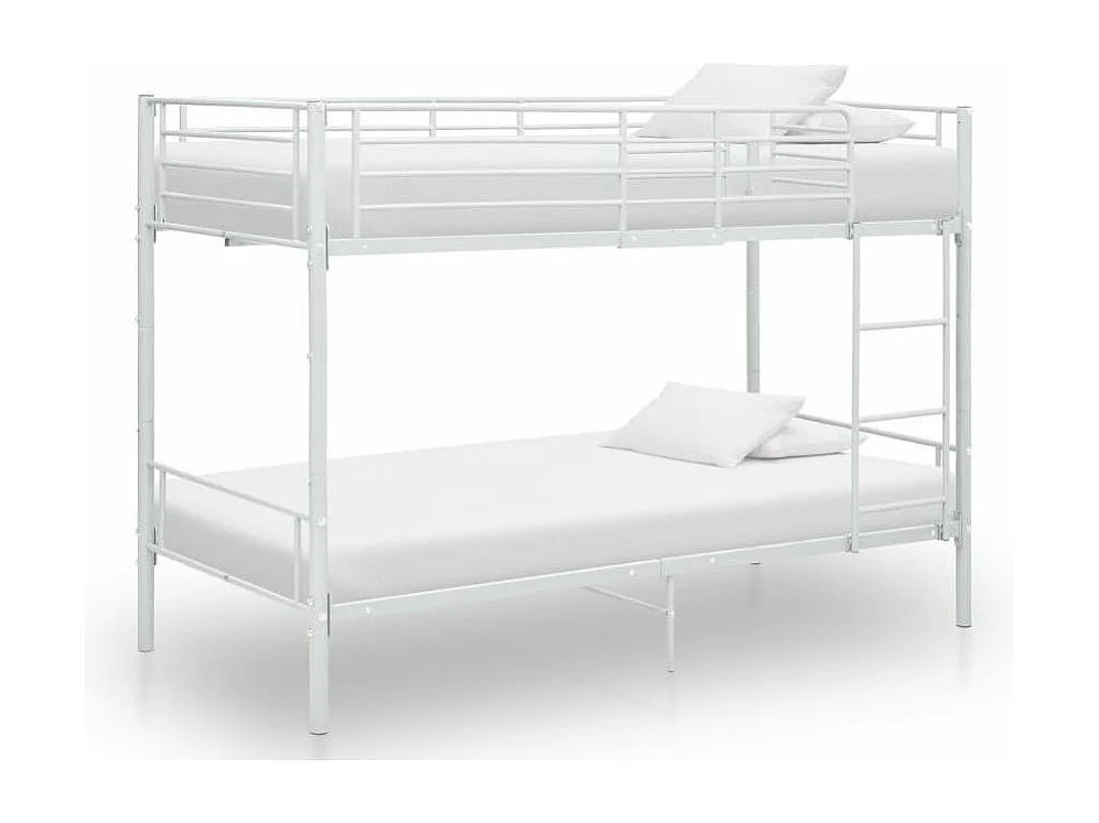 Lit superposé métal blanc 90x200 Baroka