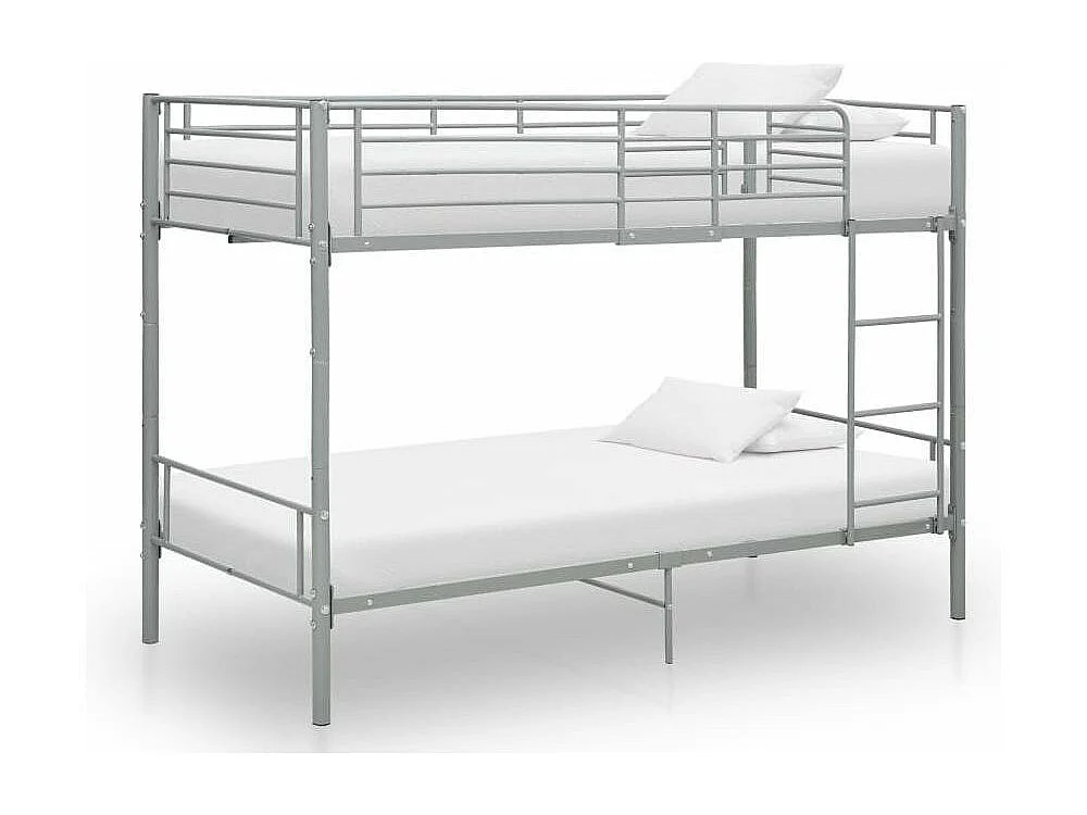 Lit superposé métal gris 90x200 Baroka