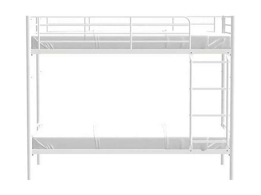 Lit superposé séparable métal 90x190 Aliza-Couleur Blanc