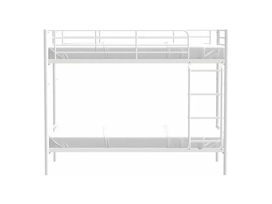 Lit superposé séparable métal 90x190 Aliza-Couleur Blanc