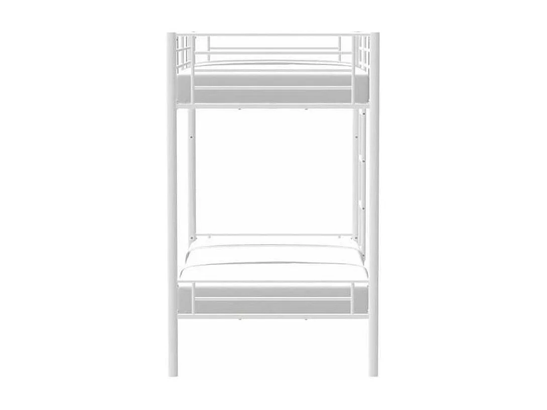 Lit superposé séparable métal 90x190 Aliza-Couleur Blanc