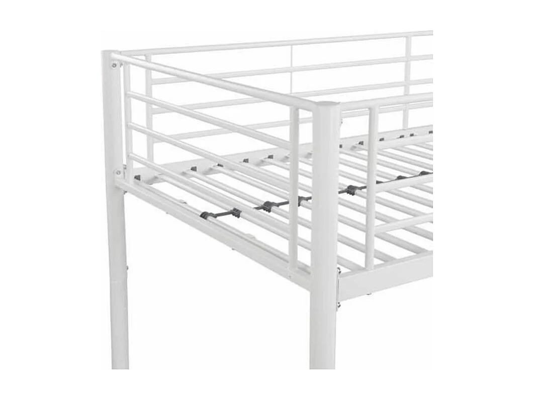 Lit superposé séparable métal 90x190 Aliza-Couleur Blanc