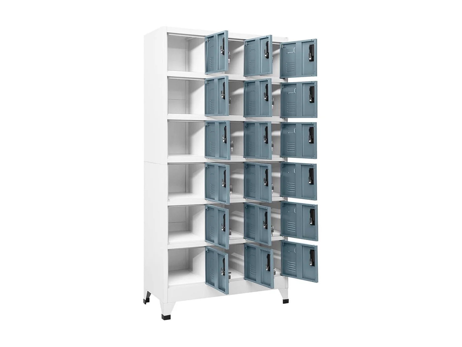 Armoire à casiers Gris clair et gris foncé 90x40x180 Acier