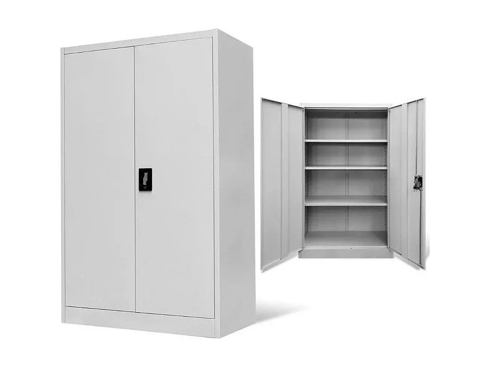 Armoire en métal blanc 2 portes Phil 90cm