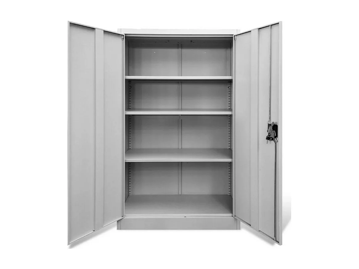 Armoire en métal blanc 2 portes Phil 90cm