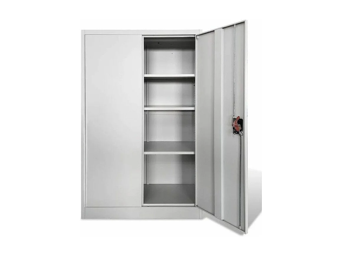 Armoire en métal blanc 2 portes Phil 90cm