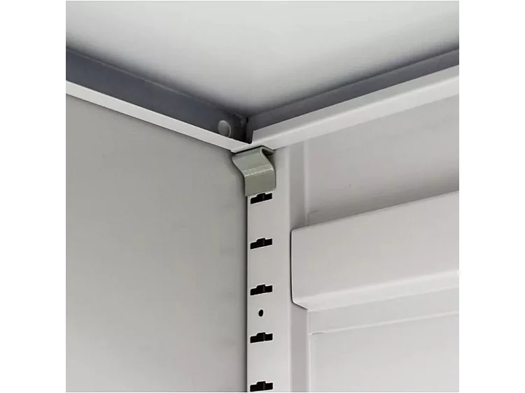 Armoire en métal blanc 2 portes Phil 90cm