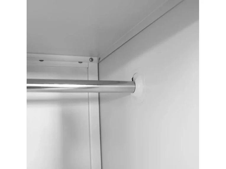 Armoire de bureau 2 portes 2 compartiments métal gris Brook