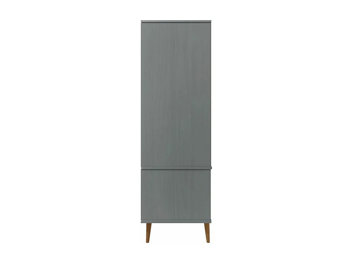 Garde-robe MOLDE Gris 90x55x175 Bois massif de pin