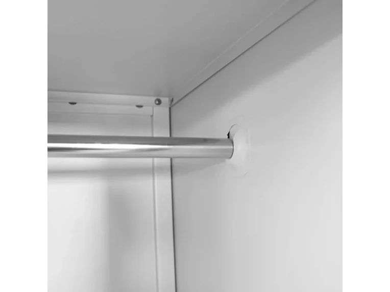 Armoire de bureau 1 porte 2 compartiments métal gris Brook