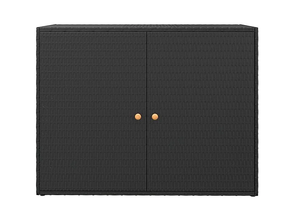 Armoire de rangement jardin Noir 100x55,5x80 Résine tressée