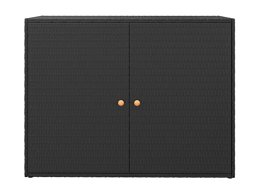 Armoire de rangement jardin Noir 100x55,5x80 Résine tressée